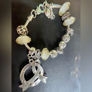 Silvertone charm bracelet